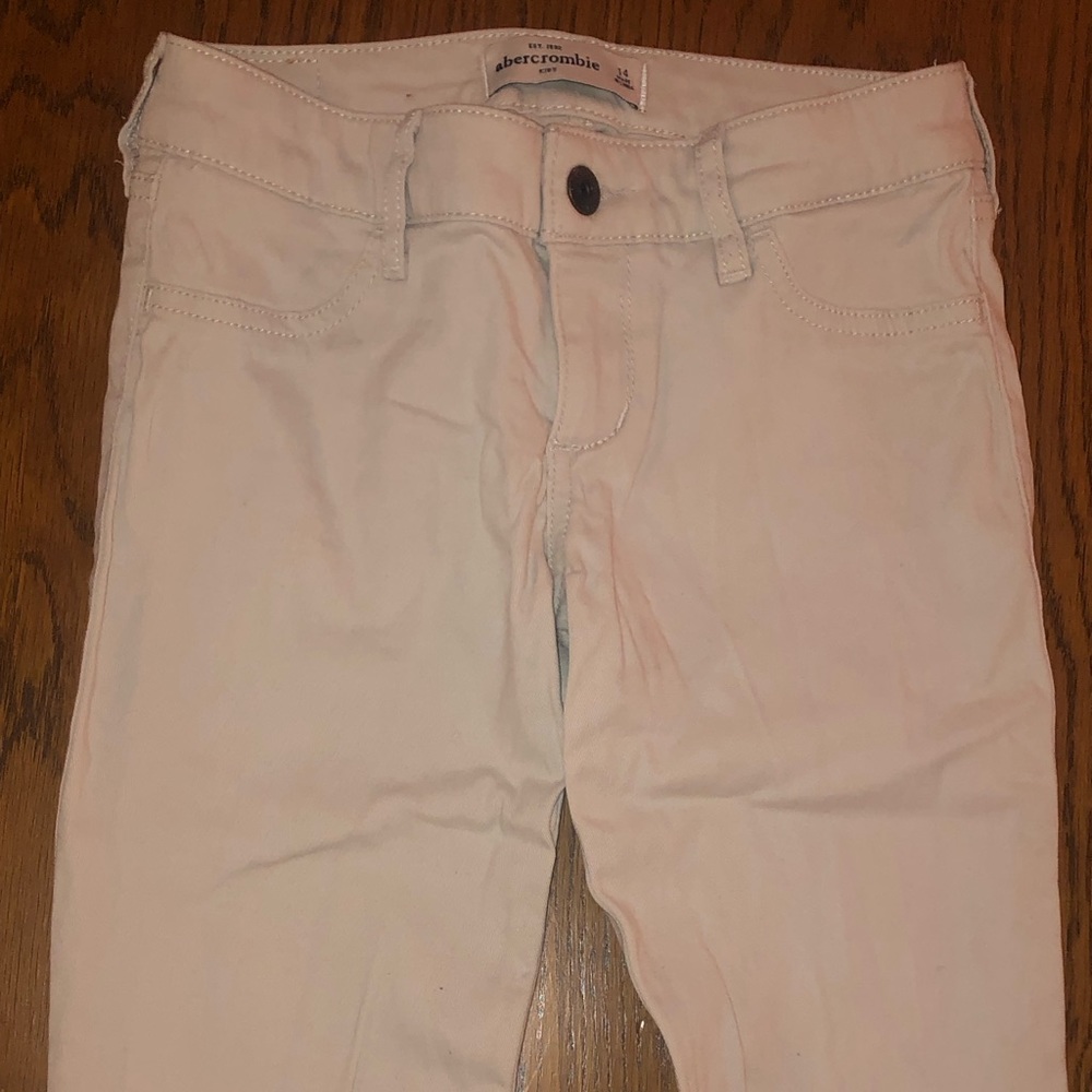 ABERCROMBIE KIDS JEANS COLOR TAN SIZE 14